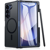 FNTCASE Samsung Galaxy Z FOLD 6 ケース: 強力な磁気ミリタリーグレード落下保護電話ケース、Sペンホルダースロット付き、マットスリム、内蔵スクリーンプロテクターカバー、頑丈な耐衝撃TPU
